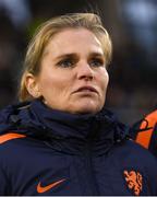 10 April 2018; Netherlands head coach Sarina Wiegman prior to the 2019 FIFA Women's World Cup Qualifier match between Republic of Ireland and Netherlands at Tallaght Stadium in Tallaght, Dublin. Photo by Stephen McCarthy/Sportsfile