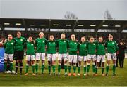 10 April 2018; The Republic of Ireland team prior to the 2019 FIFA Women's World Cup Qualifier match between Republic of Ireland and Netherlands at Tallaght Stadium in Tallaght, Dublin. Photo by Stephen McCarthy/Sportsfile