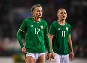 10 April 2018; Ruesha Littlejohn, left, and Katie McCabe of Republic of Ireland react following the 2019 FIFA Women's World Cup Qualifier match between Republic of Ireland and Netherlands at Tallaght Stadium in Tallaght, Dublin. Photo by Stephen McCarthy/Sportsfile
