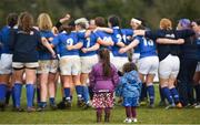 8 April 2018; Young St Marys RFC supporters watch the team huddle following the Womens Division 1 League Final match between St Marys RFC and Railyway Union at Naas RFC in Naas, Co. Kildare. Photo by Ramsey Cardy/Sportsfile