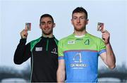 12 April 2018; Cúl Heroes, the official trading cards of the GAA/GPA, launched their 2018 collection at Croke Park with brand ambassadors James McCarthy and Padraic Mannion as well as Noelle Healy and Gemma O’Connor. Cúl Heroes is entering its fourth year on the market and aims to continue its promotion of Gaelic Games, the players and the unique skills of our national sport. In attendance at the launch are Galway hurler Padraic Mannion, right, and Dublin footballer James McCarthy at Croke Park in Dublin. Photo by David Fitzgerald/Sportsfile
