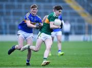 11 April 2018; Patrick D'Arcy of Kerry in action against Kevin Hayes of Tipperary during the Electric Ireland Munster GAA Football Minor Championship Quarter-Final match between Tipperary and Kerry at Semple Stadium in Thurles, Co Tipperary. Photo by Matt Browne/Sportsfile