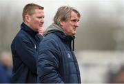 12 April 2018; Republic of Ireland performance analyst Ollie Horgan, right, and head coach William O'Connor  during the U18s Schools match between Republic of Ireland and Scotland at Home Farm FC in Whitehall, Dublin. Photo by David Fitzgerald/Sportsfile