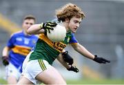 11 April 2018; Paul Walsh of Kerry in action against Shane Lowe of Tipperary during the Electric Ireland Munster GAA Football Minor Championship Quarter-Final match between Tipperary and Kerry at Semple Stadium in Thurles, Co Tipperary. Photo by Matt Browne/Sportsfile Photo by Matt Browne/Sportsfile