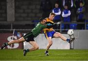12 April 2018; Conor McHugh of Na Fianna in action against Paul Casey of Lucan Sarsfields during the Dublin County Senior Club Football Championship match between Na Fianna and Lucan Sarsfields at Parnell Park in Dublin. Photo by Sam Barnes/Sportsfile
