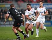 13 April 2018; Charles Piutau of Ulster in action against Hanno Dirksen of Ospreys during the Guinness PRO14 Round 20 match between Ulster and Ospreys at Kingspan Stadium in Belfast. Photo by Oliver McVeigh/Sportsfile