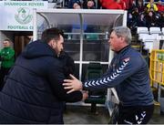 13 April 2018; Shamrock Rovers head coach Stephen Bradley, left, and Bohemians manager Keith Long shake hands prior to the SSE Aitricity League Premier Division match between Shamrock Rovers and Bohemians at Tallaght Stadium in Tallaght, Dublin. Photo by Seb Daly/Sportsfile