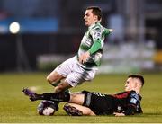 13 April 2018; Sean Kavanagh of Shamrock Rovers is tackled by Darragh Leahy of Bohemians during the SSE Aitricity League Premier Division match between Shamrock Rovers and Bohemians at Tallaght Stadium in Tallaght, Dublin. Photo by Seb Daly/Sportsfile