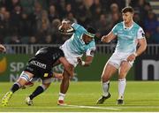 13 April 2018; Bundee Aki of Connacht is tackled by Callum Gibbins of Glasgow Warriors during the Guinness PRO14 Round 20 match between Glasgow Warriors and Connacht at Scotstown Stadium in Glasgow, Scotland. Photo by Paul Devlin/Sportsfile