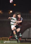 13 April 2018; Luke Byrne of Shamrock Rovers in action against Danny Grant of Bohemians during the SSE Aitricity League Premier Division match between Shamrock Rovers and Bohemians at Tallaght Stadium in Tallaght, Dublin. Photo by Seb Daly/Sportsfile