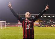 13 April 2018; Keith Ward of Bohemians celebrates following his side's victory during the SSE Aitricity League Premier Division match between Shamrock Rovers and Bohemians at Tallaght Stadium in Tallaght, Dublin. Photo by Seb Daly/Sportsfile