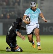 13 April 2018; Stacey Ili of Connacht is tackled by Kiran McDonald of Glasgow Warriors during the Guinness PRO14 Round 20 match between Glasgow Warriors and Connacht at Scotstoun Stadium in Glasgow, Scotland. Photo by Paul Devlin/Sportsfile