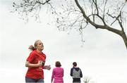 14 April 2018; Participants during the Vhi Run Together Day at the Porterstown parkrun in Dublin.  Vhi, presenting partner of parkrun and title sponsor of the Vhi Women’s Mini Marathon is calling on walkers, joggers and runners of all ages and abilities to join the Vhi squad in kick-starting their training 7 weeks out from the Vhi Women’s Mini Marathon on Bank holiday Sunday, 3rd June at 2pm. Photo by David Fitzgerald/Sportsfile