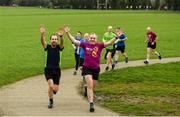 14 April 2018; Participants during the Vhi Run Together Day at the Porterstown parkrun in Dublin. Vhi, presenting partner of parkrun and title sponsor of the Vhi Women’s Mini Marathon is calling on walkers, joggers and runners of all ages and abilities to join the Vhi squad in kick-starting their training 7 weeks out from the Vhi Women’s Mini Marathon on Bank holiday Sunday, 3rd June at 2pm. Photo by David Fitzgerald/Sportsfile