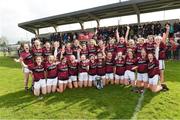 14 April 2018; Loreto, Cavan, players celebrate after the Lidl All Ireland Post Primary School Senior A Final match between Loreto, Clonmel, Tipperary and Loreto, Cavan at Kinnegad in County Westmeath. Photo by Matt Browne/Sportsfile