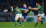 14 April 2018; Joey Carbery of Leinster is tackled by Tommaso Iannone of Benetton Rugby during the Guinness PRO14 Round 20 match between Leinster and Benetton Rugby at the RDS Arena in Dublin. Photo by Ramsey Cardy/Sportsfile