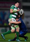 14 April 2018; Sebastian Negri of Benetton Rugby is tackled by Jordi Murphy of Leinster during the Guinness PRO14 Round 20 match between Leinster and Benetton Rugby at the RDS Arena in Dublin. Photo by Ramsey Cardy/Sportsfile