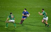 14 April 2018; Joey Carbery of Leinster in action against Tommaso Iannone, left, and Alberto Sgarbi of Benetton Rugby during the Guinness PRO14 Round 20 match between Leinster and Benetton Rugby at the RDS Arena in Dublin. Photo by Brendan Moran/Sportsfile