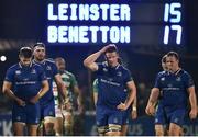 14 April 2018; Leinster players following their side's defeat after the Guinness PRO14 Round 20 match between Leinster and Benetton Rugby at the RDS Arena in Dublin. Photo by Seb Daly/Sportsfile