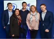 14 April 2018; Leinster players Garry Ringrose, Jonathan Sexton and Cathal Marsh with supporters in the Blue Room prior to the Guinness PRO14 Round 20 match between Leinster and Benetton Rugby at the RDS Arena in Ballsbridge, Dublin. Photo by Seb Daly/Sportsfile