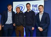 14 April 2018; Leinster players Garry Ringrose, Jonathan Sexton and Cathal Marsh with supporters in the Blue Room prior to the Guinness PRO14 Round 20 match between Leinster and Benetton Rugby at the RDS Arena in Ballsbridge, Dublin. Photo by Seb Daly/Sportsfile