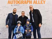 14 April 2018; Leinster players Scott Fardy, Sean Cronin and Devin Toner with supporters in Autograph Alley prior to the Guinness PRO14 Round 20 match between Leinster and Benetton Rugby at the RDS Arena in Ballsbridge, Dublin. Photo by Seb Daly/Sportsfile