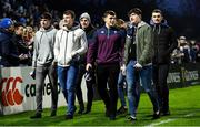 14 April 2018; Members of the Leinster Schools Senior Cup Top 15 team make a lap of honour at half-time in the Guinness PRO14 Round 20 match between Leinster and Benetton Rugby at the RDS Arena in Ballsbridge, Dublin. Photo by Brendan Moran/Sportsfile