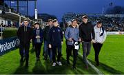 14 April 2018; Members of the Leinster Schools Senior Cup Top 15 team make a lap of honour at half-time in the Guinness PRO14 Round 20 match between Leinster and Benetton Rugby at the RDS Arena in Ballsbridge, Dublin. Photo by Brendan Moran/Sportsfile