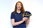 14 April 2018; Aoife McDermott of Old Belvedere RFC, Dublin, with her Leinster cap at the Leinster Rugby Women’s Cap Presentation & Volunteer of the Year night hosted by Bank of Ireland in Dublin. Photo by Brendan Moran/Sportsfile
