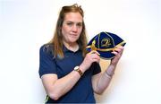 14 April 2018; Meg Kendall of Railway Union RFC, Dublin, with her Leinster cap at the Leinster Rugby Women’s Cap Presentation & Volunteer of the Year night hosted by Bank of Ireland in Dublin. Photo by Brendan Moran/Sportsfile