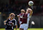 15 April 2018; Lynsey Noone of Glenamaddy, Galway in action against Muireann O’Connell of Presentation, Thurles during the Lidl All Ireland Post Primary School Senior B Final match between Glenamaddy, Galway and Presentation, Thurles, Tipperary at Duggan Park in Ballinasloe, Co Galway. Photo by Seb Daly/Sportsfile