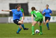 15 April 2018; Dearbhaile Beirne of UCD Waves in action against Lauren Keane of Limerick during the Continental Tyres Women's National League match between Limerick and UCD Waves at Markets Field in Garryowen, Co Limerick. Photo by Piaras Ó Mídheach/Sportsfile
