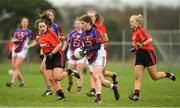 14 April 2018; Sinead Donovan of Coláiste Bhaile Chláir, Claregalway, in action against Scoil Mhuire, Trim, during the Lidl All Ireland Post Primary School Senior C Final match between Coláiste Bhaile Chláir, Claregalway, Galway and Scoil Mhuire, Trim, Meath at Kinnegad in County Westmeath. Photo by Matt Browne/Sportsfile