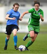 15 April 2018; Dearbhaile Beirne of UCD Waves in action against Lauren Keane of Limerick during the Continental Tyres Women's National League match between Limerick and UCD Waves at Markets Field in Garryowen, Co Limerick. Photo by Piaras Ó Mídheach/Sportsfile