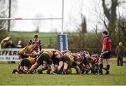 15 April 2018; Both side's contest a scrum during the Bank of Ireland Provincial Towns Cup Semi-Final match between Enniscorthy RFC and Ashbourne RFC at Cill Dara RFC in Kildare. Photo by Eóin Noonan/Sportsfile
