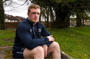 16 April 2018; Dan Leavy poses for a portrait following a Leinster Rugby press conference at Leinster Rugby Headquarters in Dublin. Photo by Ramsey Cardy/Sportsfile