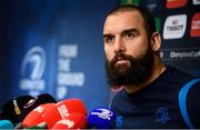 16 April 2018; Scott Fardy during a Leinster Rugby press conference at Leinster Rugby Headquarters in Dublin. Photo by Ramsey Cardy/Sportsfile