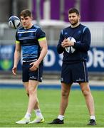 16 April 2018; Garry Ringrose, left, and Ross Byrne during Leinster Rugby squad training at Energia Park in Dublin. Photo by Ramsey Cardy/Sportsfile