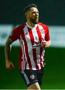 16 April 2018; Rory Patterson of Derry City celebrates after scoring his side's second goal during the SSE Airtricity League Premier Division match between Derry City and Bohemians at the Brandywell Stadium in Derry. Photo by Oliver McVeigh/Sportsfile