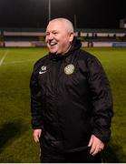 16 April 2018; Bray Wanderers manager Graham Kelly celebrates after the SSE Airtricity League Premier Division match between Bray Wanderers and Shamrock Rovers at the Carlisle Grounds in Bray, Wicklow. Photo by Piaras Ó Mídheach/Sportsfile