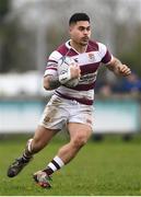 15 April 2018; Augustine Mafoe of Tullow during the Bank of Ireland Provincial Towns Cup Semi-Final match between Tullow RFC and Wicklow RFC at Cill Dara RFC in Kildare. Photo by Ramsey Cardy/Sportsfile