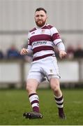 15 April 2018; Shane Rohan of Tullow during the Bank of Ireland Provincial Towns Cup Semi-Final match between Tullow RFC and Wicklow RFC at Cill Dara RFC in Kildare. Photo by Ramsey Cardy/Sportsfile