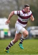 15 April 2018; Will Canavan of Tullow during the Bank of Ireland Provincial Towns Cup Semi-Final match between Tullow RFC and Wicklow RFC at Cill Dara RFC in Kildare. Photo by Ramsey Cardy/Sportsfile