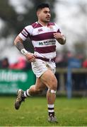 15 April 2018; Augustine Mafoe of Tullow during the Bank of Ireland Provincial Towns Cup Semi-Final match between Tullow RFC and Wicklow RFC at Cill Dara RFC in Kildare. Photo by Ramsey Cardy/Sportsfile