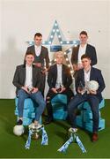 16 April 2018; UCD footballers, from left, Evan O’Carroll from Laois, Jack Barry from Kerry, Conor McCarthy, from Monaghan, Liam Casey from Tipperary and Conor Mullally from Dublin at the Electric Ireland HE GAA Football & Hurling Rising Stars Awards for 2018, in Croke Park. The awards acknowledge outstanding performances in the battle for third level football and hurling Championships and come at the end of what was an epic season of GAA action. Photo by Stephen McCarthy/Sportsfile