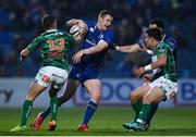 14 April 2018; Rory O'Loughlin of Leinster is tackled by Tommaso Iannone of Benetton Rugby during the Guinness PRO14 Round 20 match between Leinster and Benetton Rugby at the RDS Arena in Dublin. Photo by Ramsey Cardy/Sportsfile
