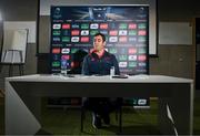 17 April 2018; Head coach Johann van Graan during a Munster Rugby press conference at the University of Limerick in Limerick. Photo by Diarmuid Greene/Sportsfile