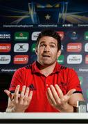 17 April 2018; Billy Holland during a Munster Rugby press conference at the University of Limerick in Limerick. Photo by Diarmuid Greene/Sportsfile