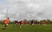 17 April 2018; A general view of Munster Rugby squad training at the University of Limerick in Limerick. Photo by Diarmuid Greene/Sportsfile