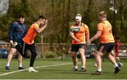 17 April 2018; Conor Murray with Liam O'Connor, Jeremy Loughman and John Ryan during Munster Rugby squad training at the University of Limerick in Limerick. Photo by Diarmuid Greene/Sportsfile